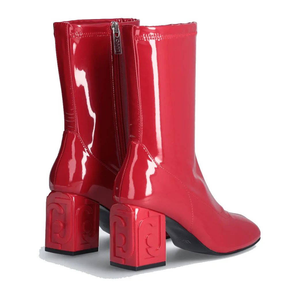 Scarpe Donna LIU JO Sara 02 Stivaletti in Vernice Stretch colore Rosso