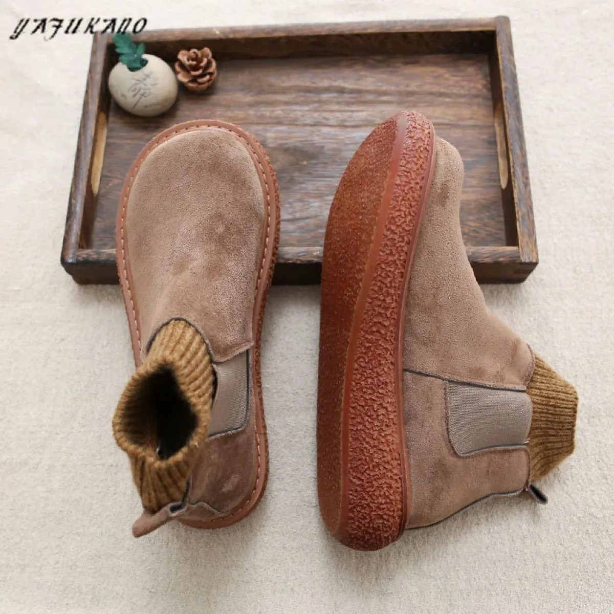 Scarpe Stivaletti Donna Testa di bambola Pantaloncini con plateau Stivali Scarpe invernali da donna Plus.