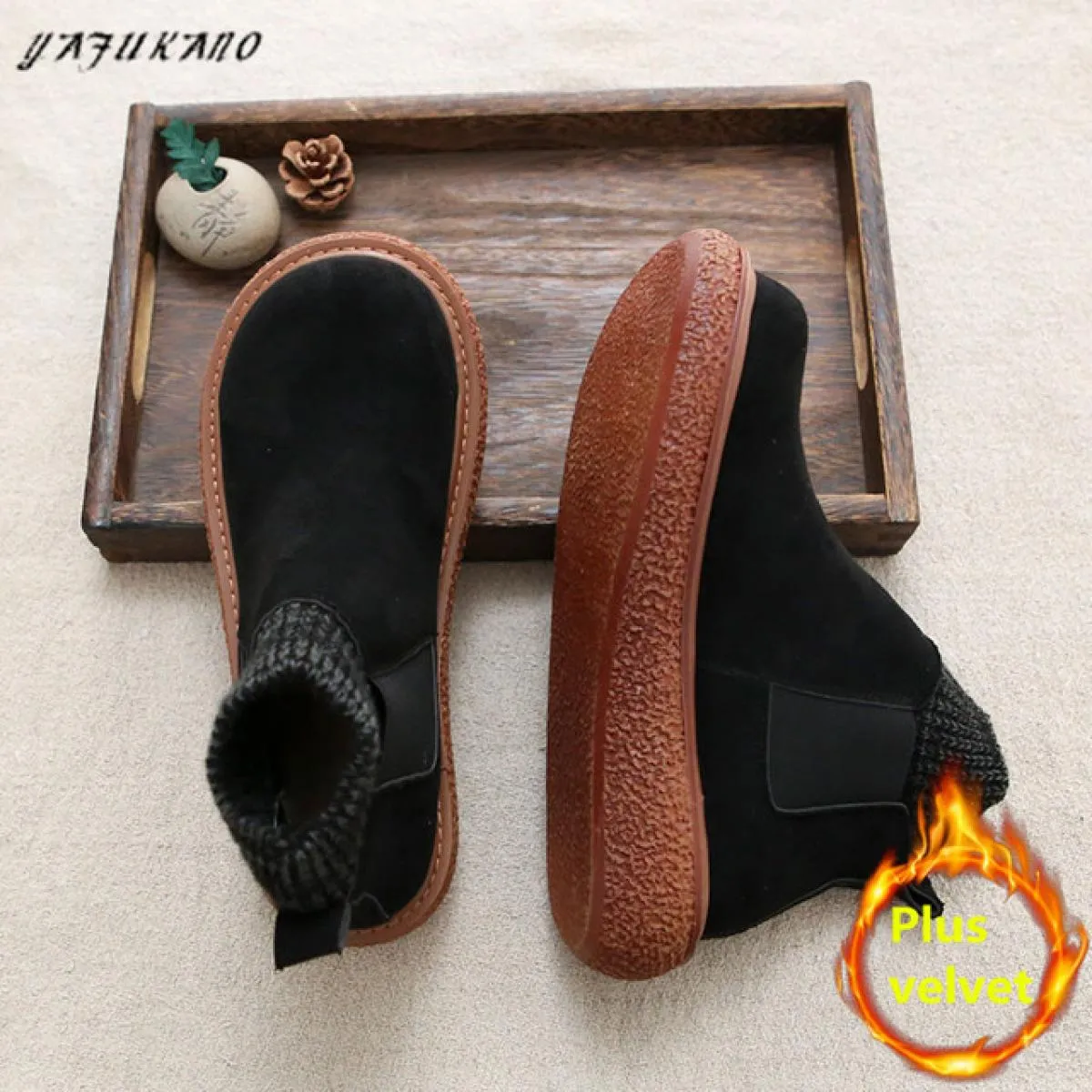 Scarpe Stivaletti Donna Testa di bambola Pantaloncini con plateau Stivali Scarpe invernali da donna Plus.