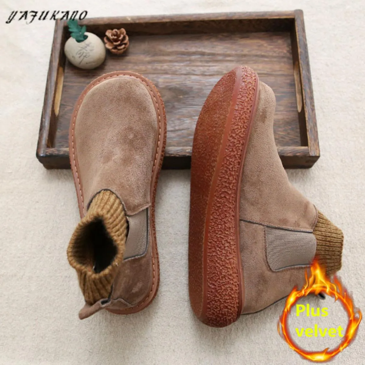 Scarpe Stivaletti Donna Testa di bambola Pantaloncini con plateau Stivali Scarpe invernali da donna Plus.