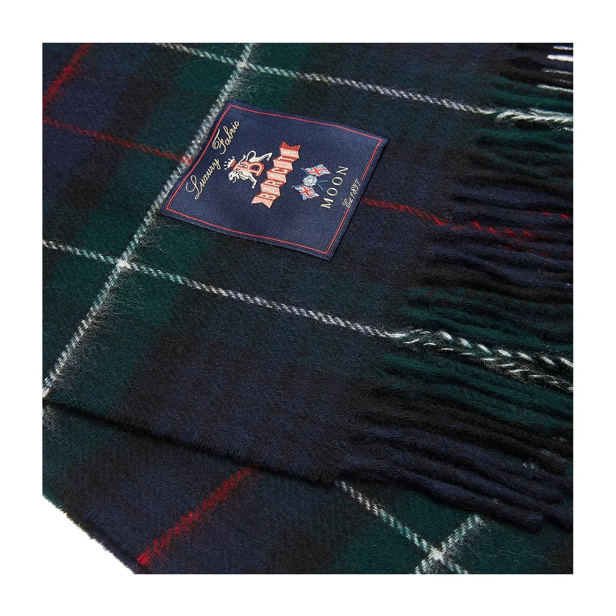 Sciarpa Baracuta Check Wool Blu / Verde