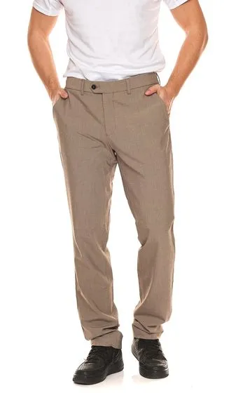 SELECTED HOMME Pantaloni eleganti da uomo Slim-Carlo Flex Structure Beige