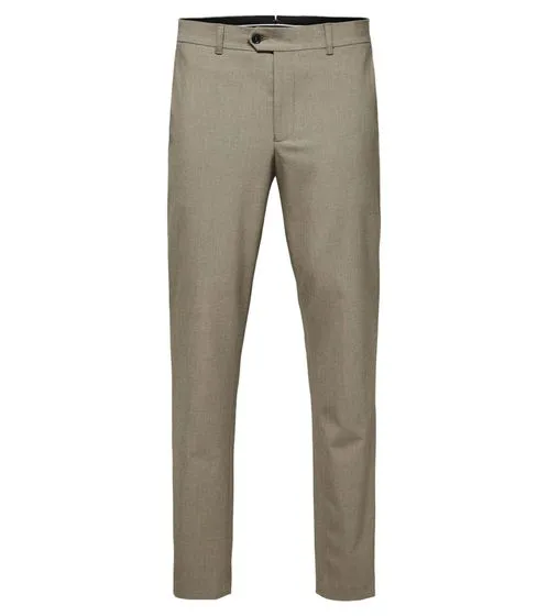 SELECTED HOMME Pantaloni eleganti da uomo Slim-Carlo Flex Structure Beige
