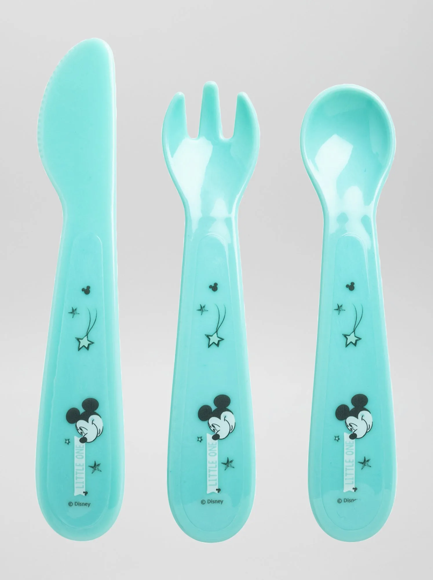 Set di 3 posate 'Topolino' - BLU