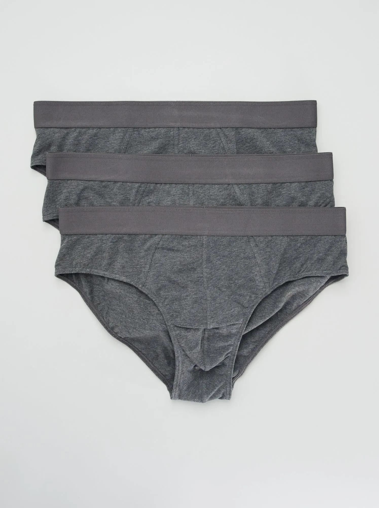 Set di 3 slip tinta unita - GRIGIO