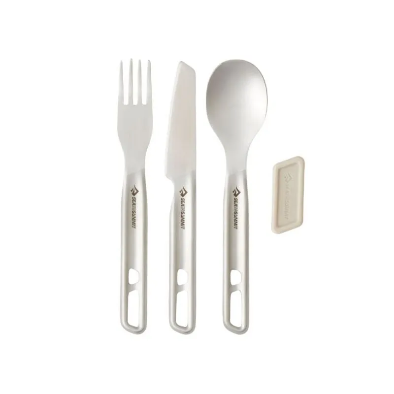 Set di posate Sea to Summit Set di posate in acciaio inox Detour - [1P] [3 pezzi]