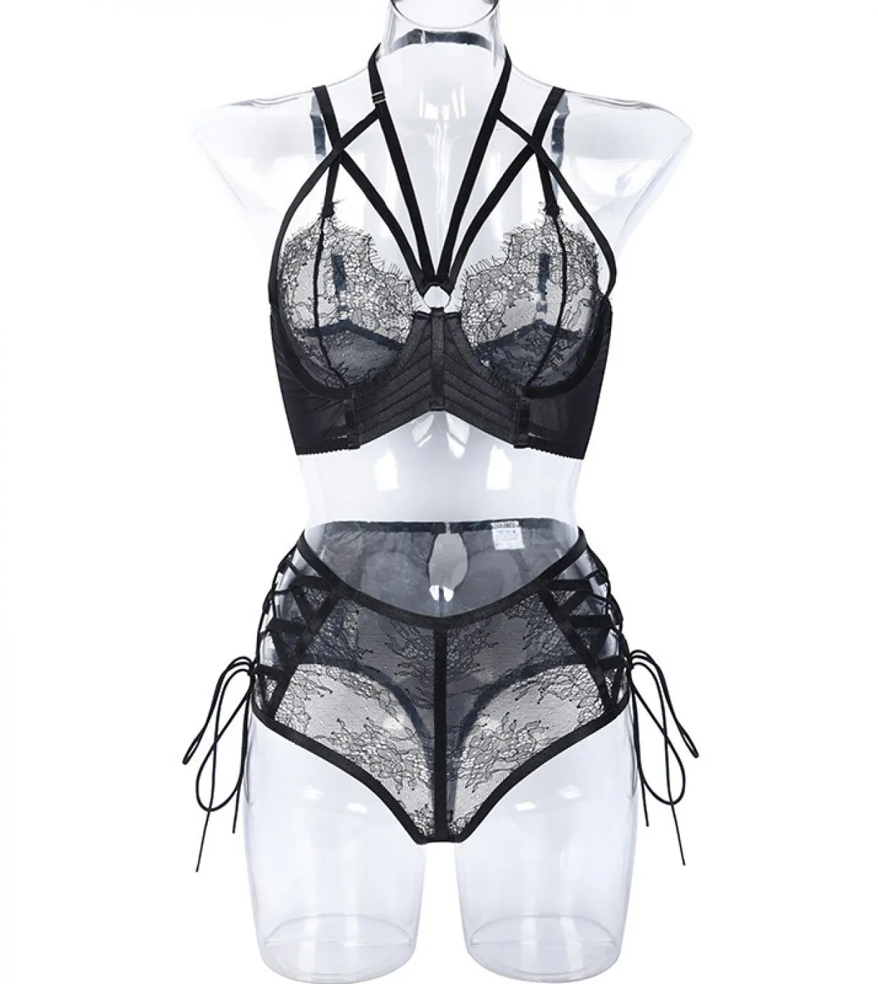 Set intimo mutandine in pizzo Set intimo mutandine trasparenti Set intimo donna Set reggiseno e slip