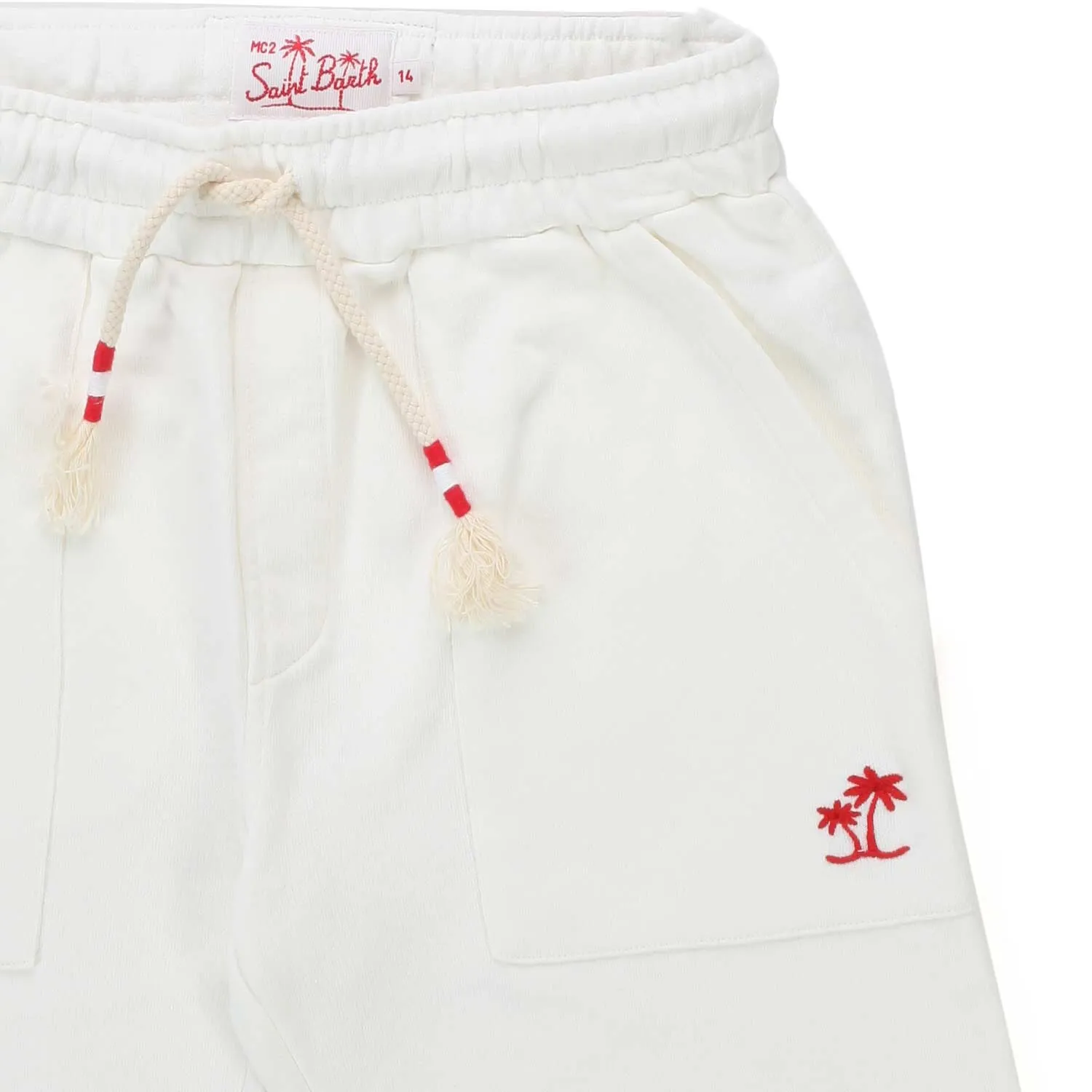 Shorts In Felpa Bianco Bambino E Teen