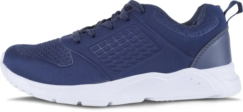 Sneaker con suola in rilievo EVA in bianco navy