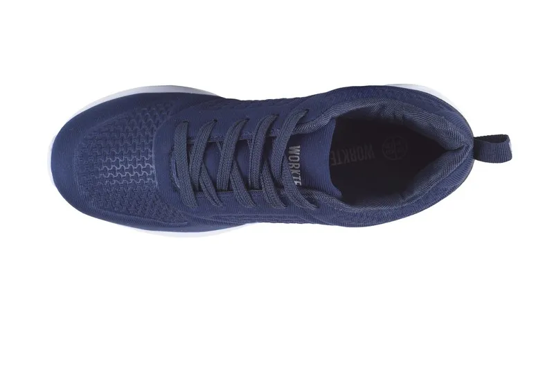 Sneaker con suola in rilievo EVA in bianco navy