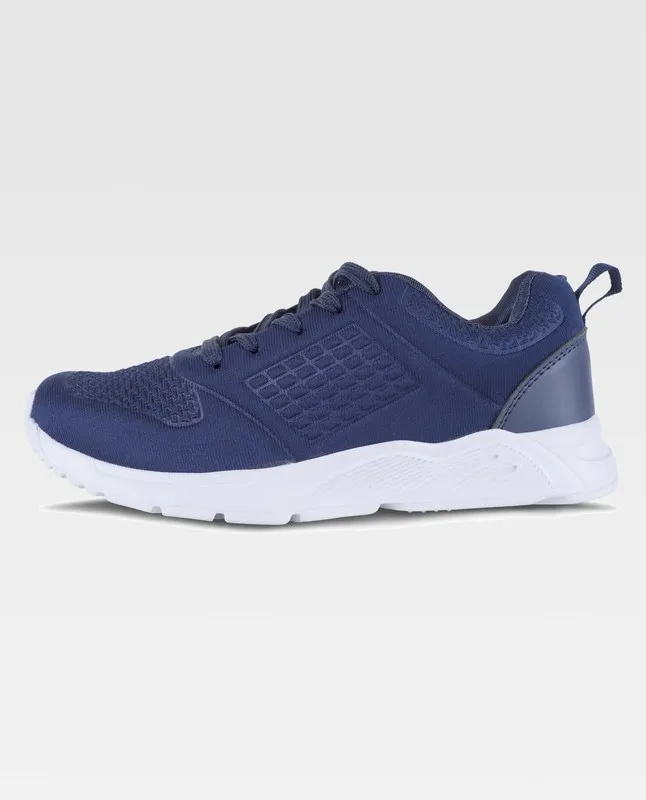 Sneaker con suola in rilievo EVA in bianco navy