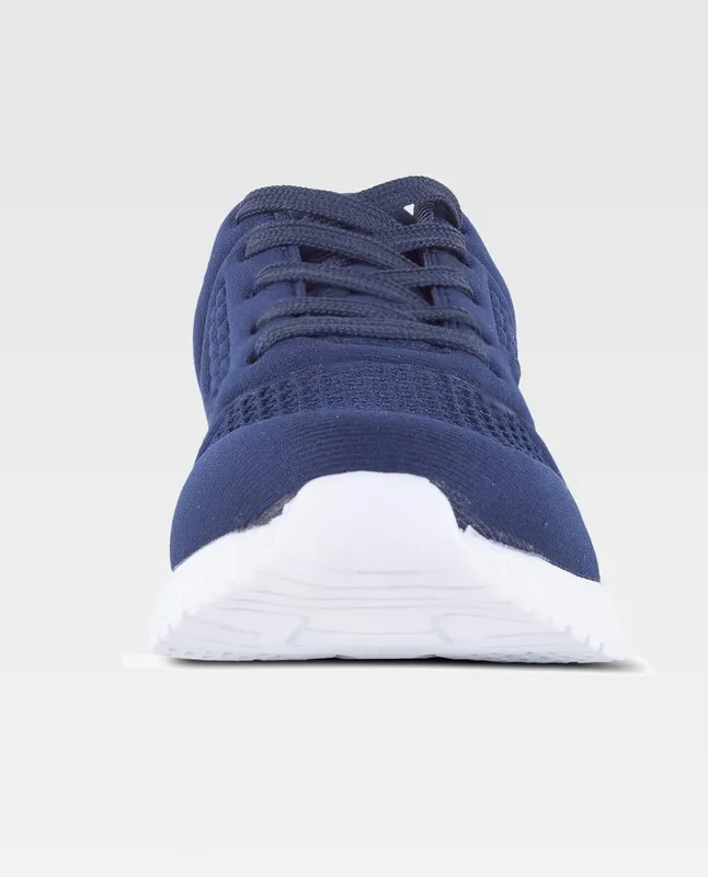 Sneaker con suola in rilievo EVA in bianco navy