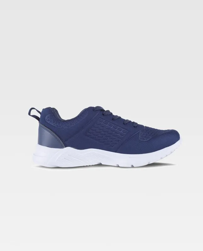 Sneaker con suola in rilievo EVA in bianco navy