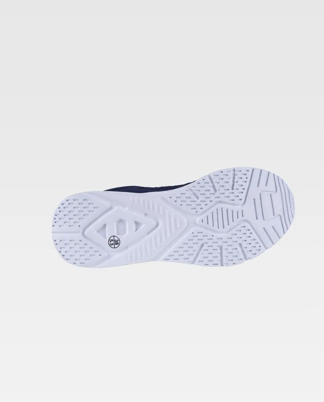 Sneaker con suola in rilievo EVA in bianco navy
