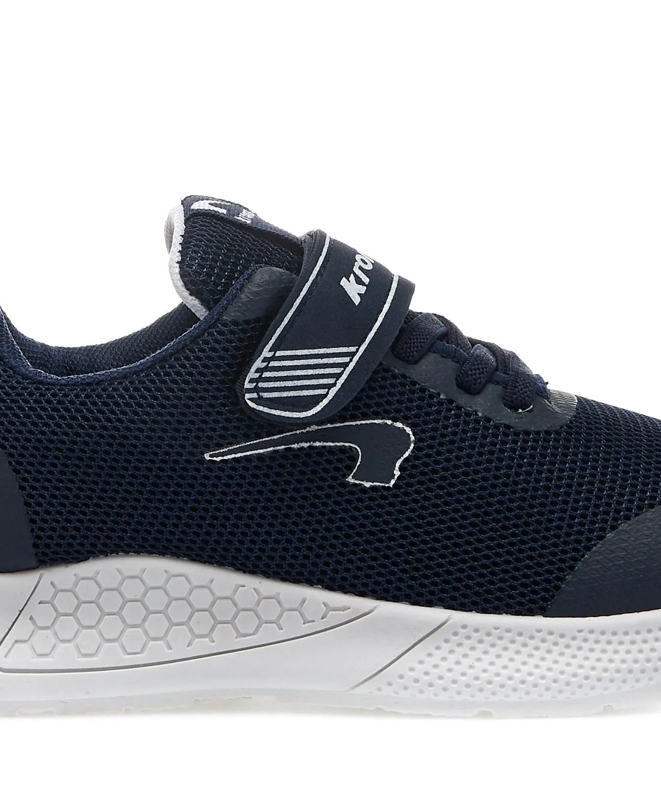 Sneakers blu running da bimbo con velcro