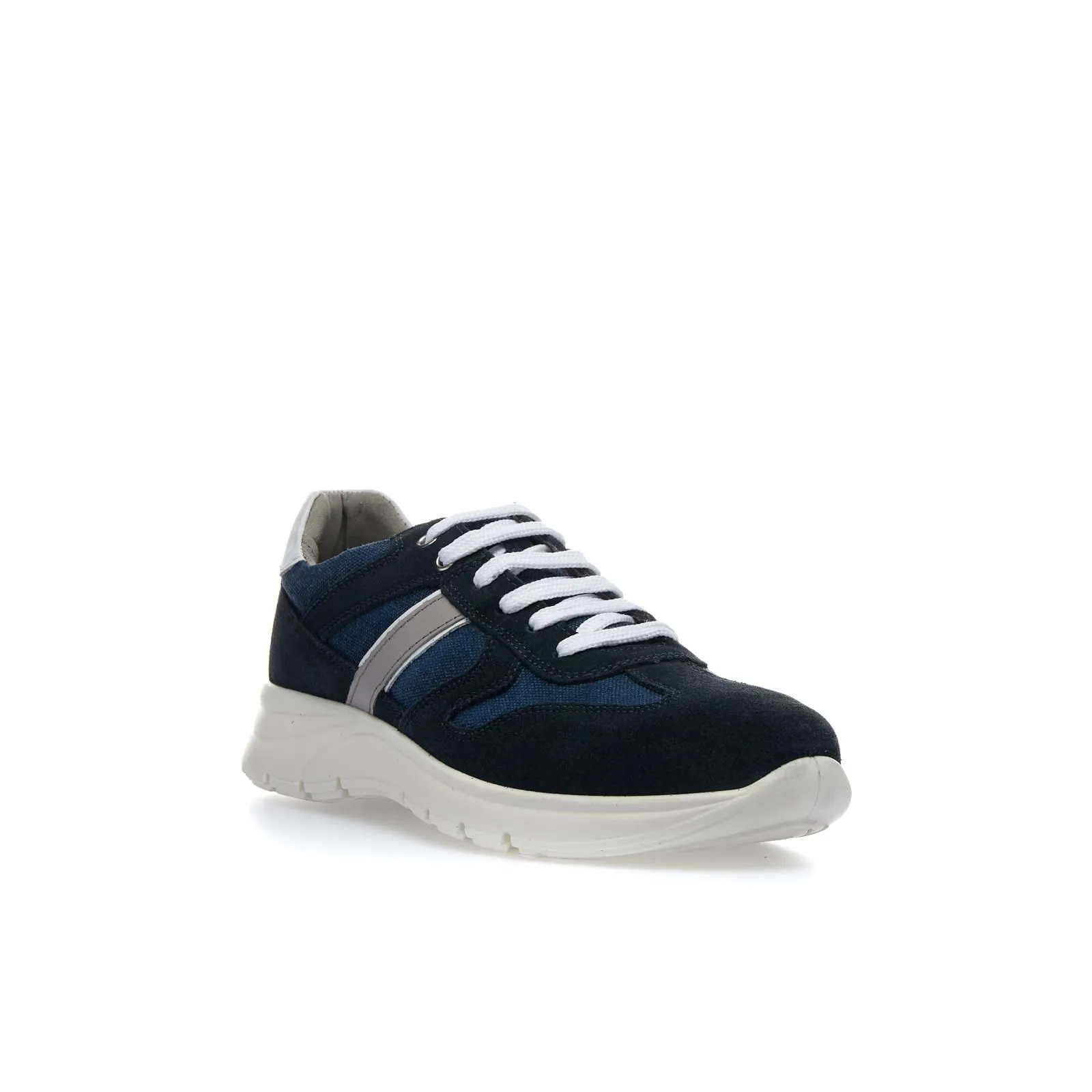 Sneakers blu uomo 3 con suola alta