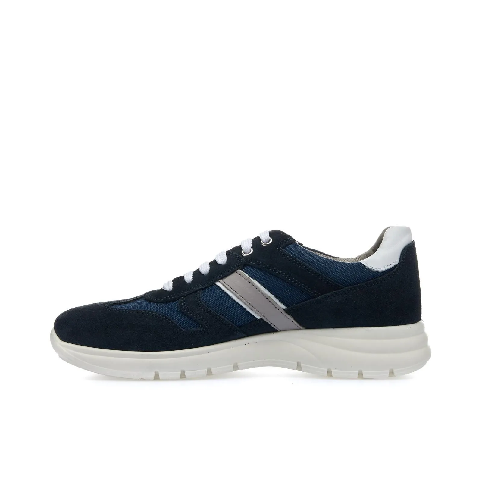 Sneakers blu uomo 3 con suola alta