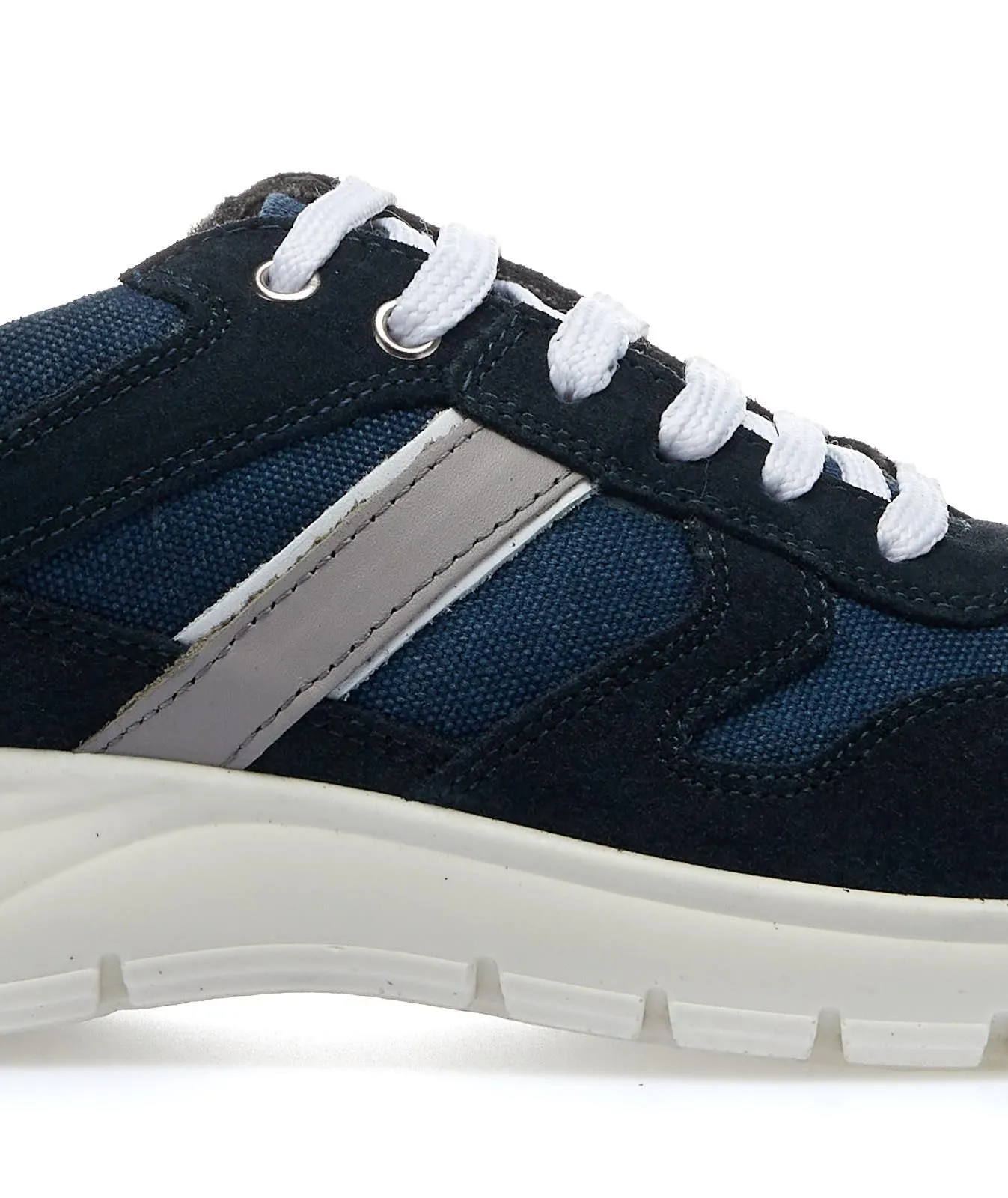 Sneakers blu uomo 3 con suola alta