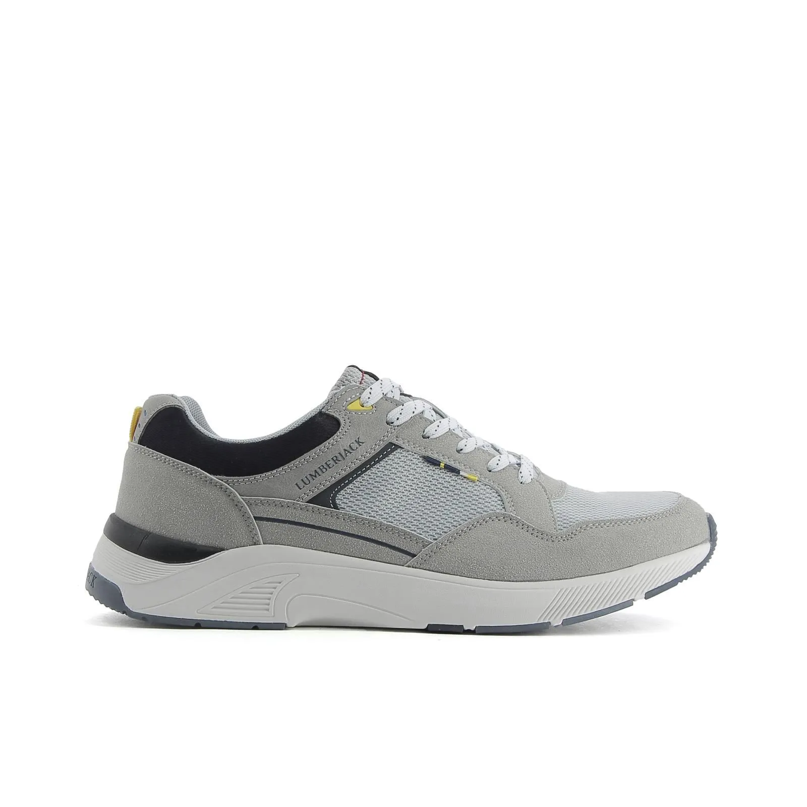 Sneakers grigie con maxi suola