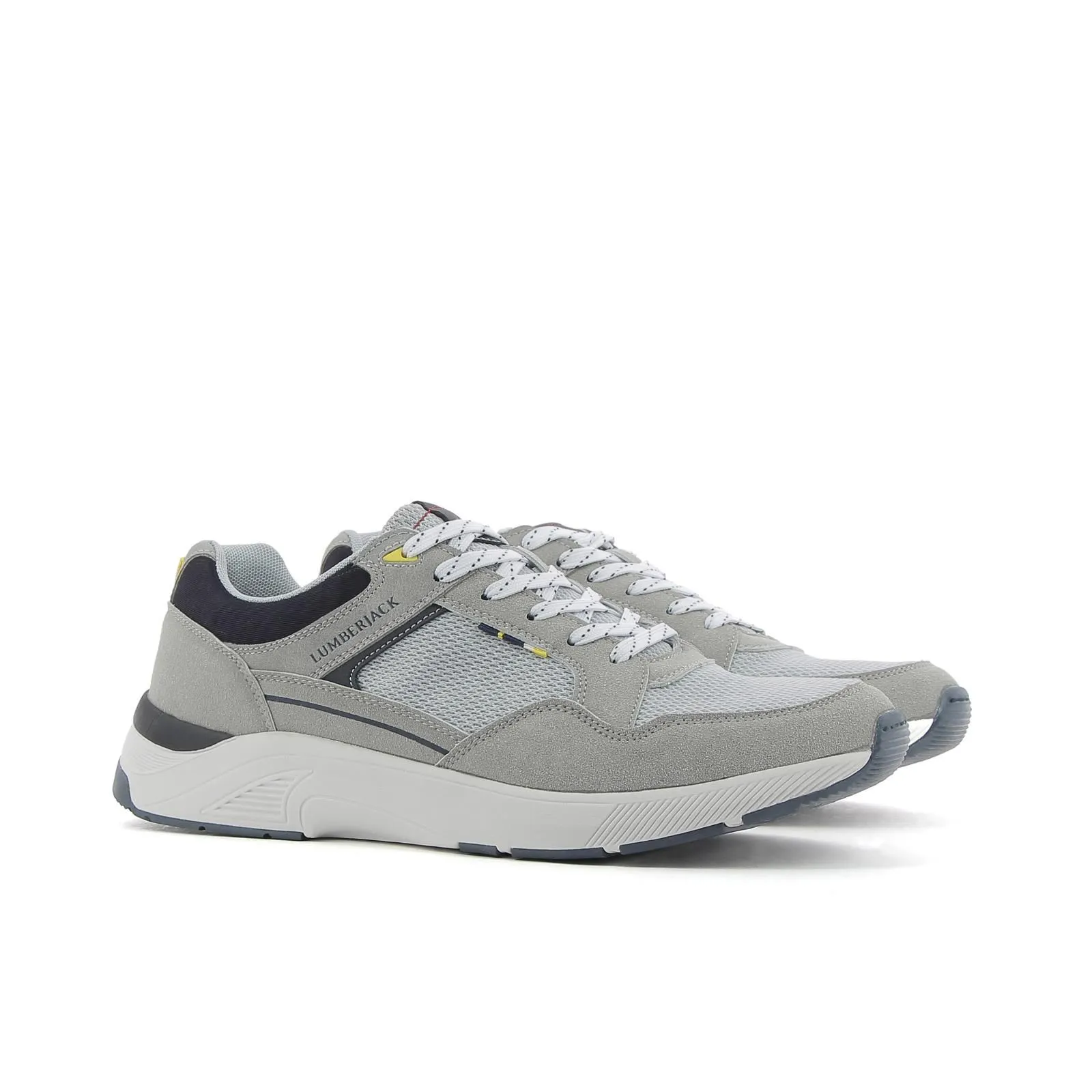 Sneakers grigie con maxi suola