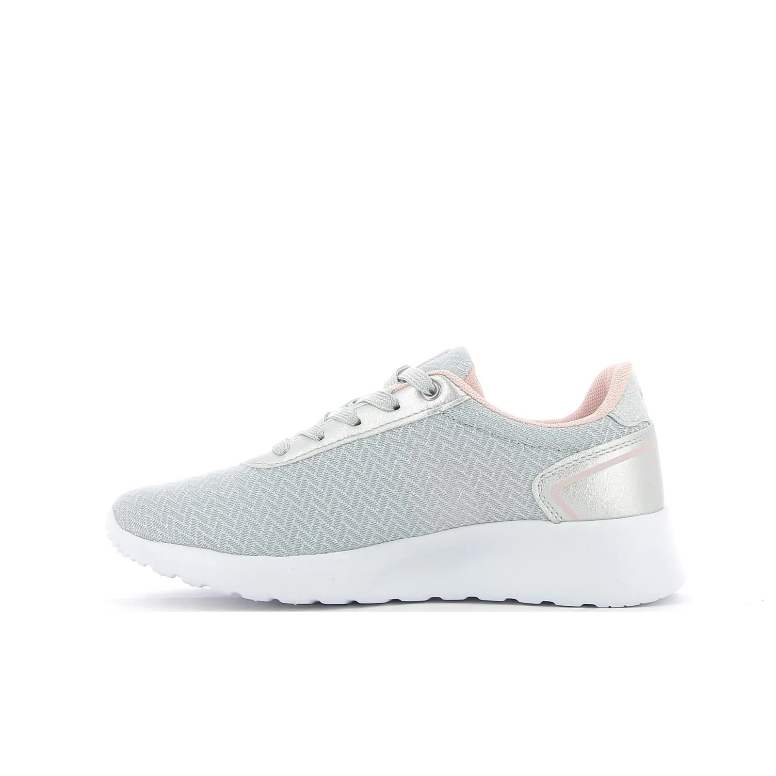 Sneakers grigie donna da running con lacci