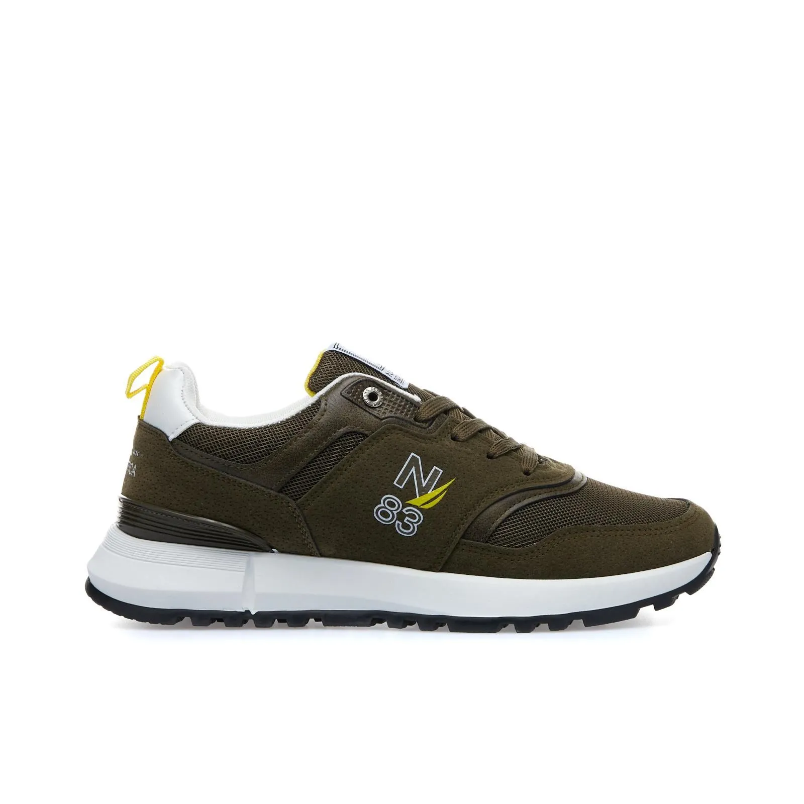 Sneakers marroni con logo e maxi suola