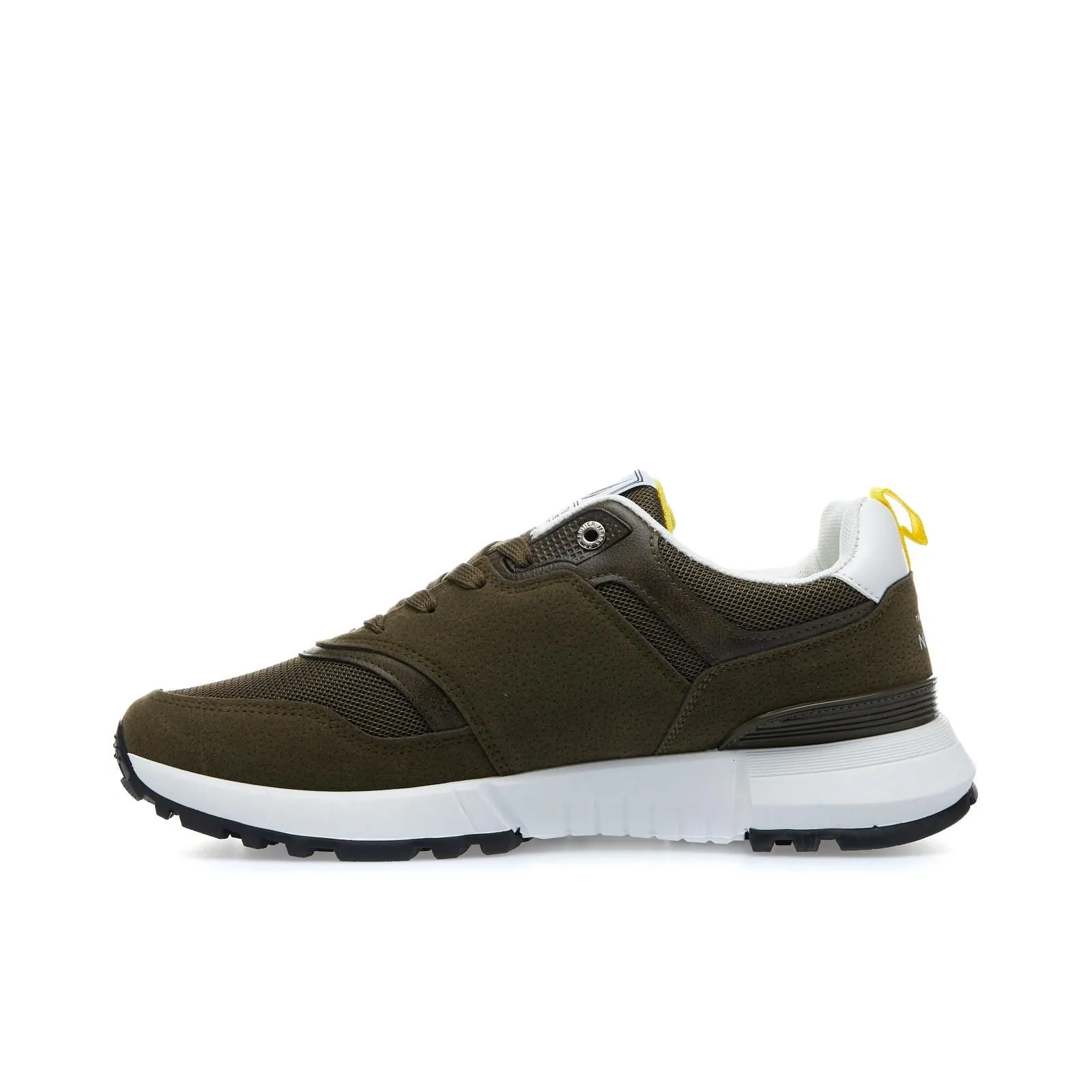Sneakers marroni con logo e maxi suola