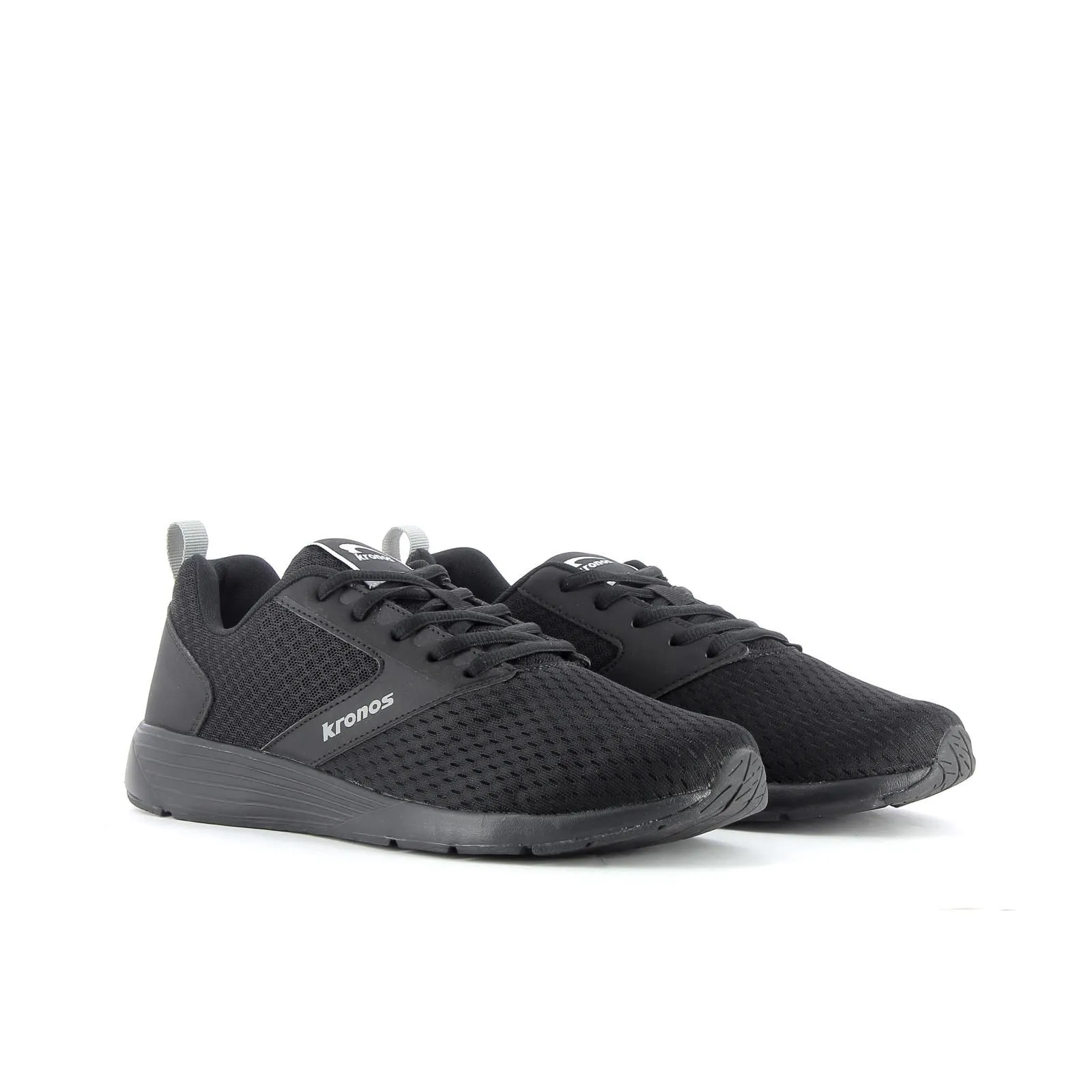 Sneakers running da uomo nere in tessuto
