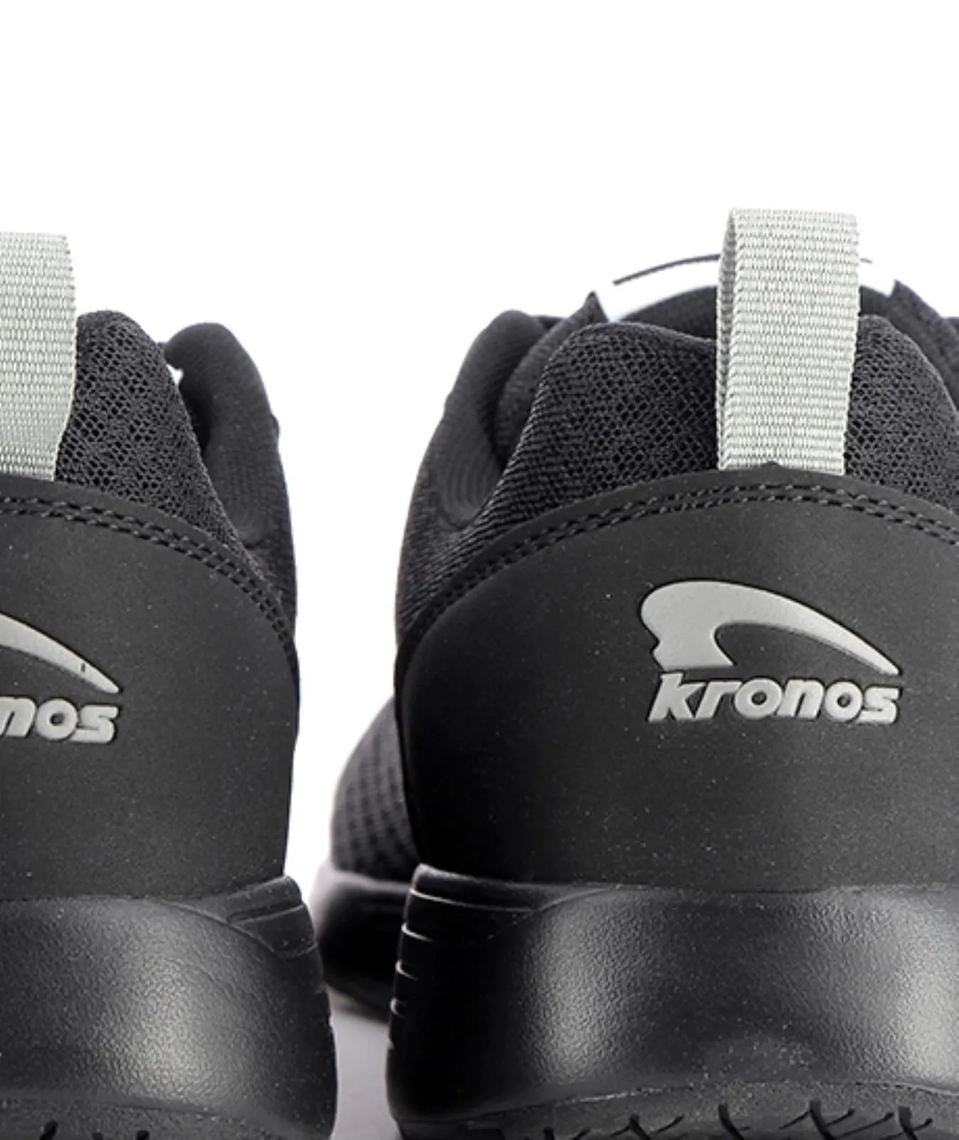 Sneakers running da uomo nere in tessuto