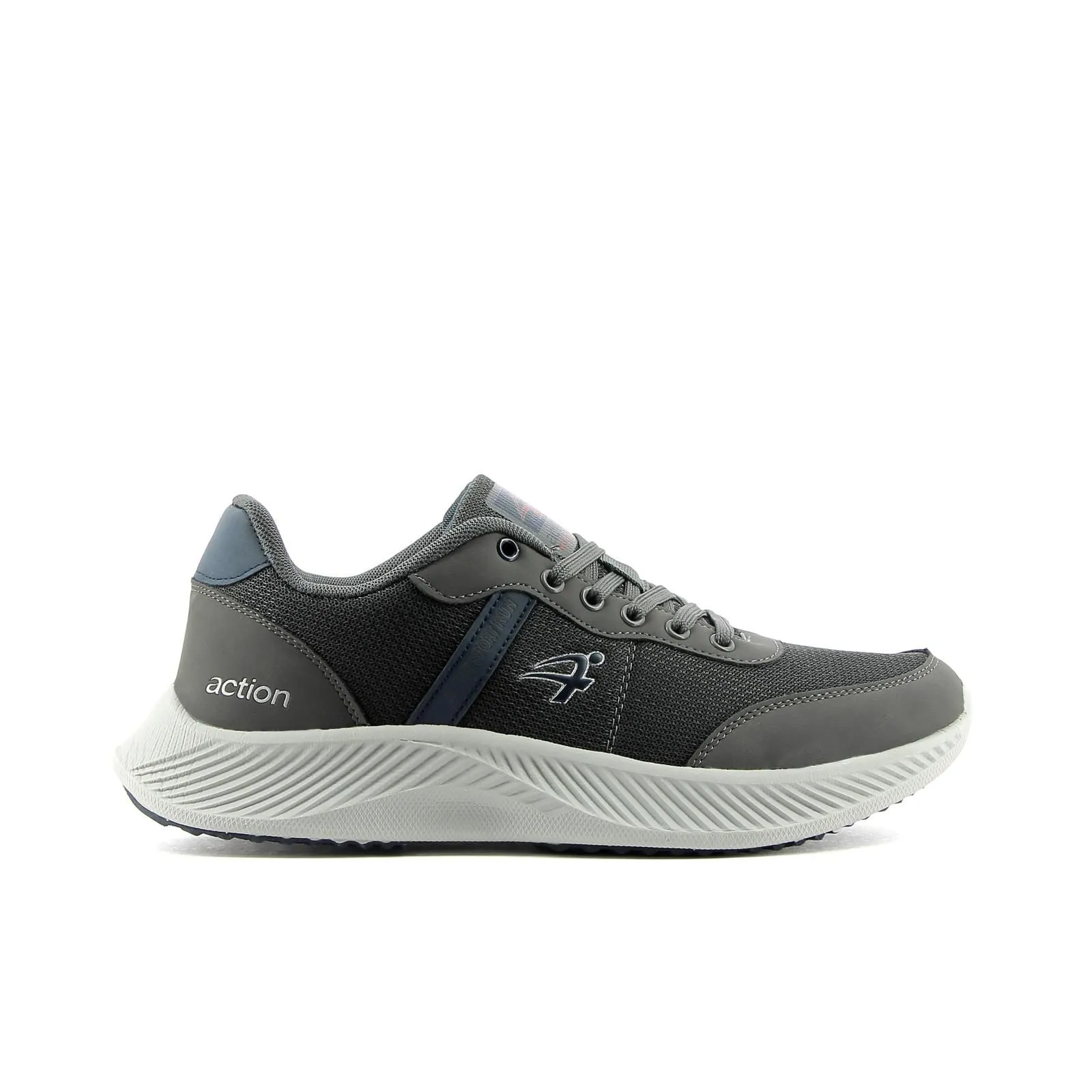 Sneakers uomo da running grigie in tessuto