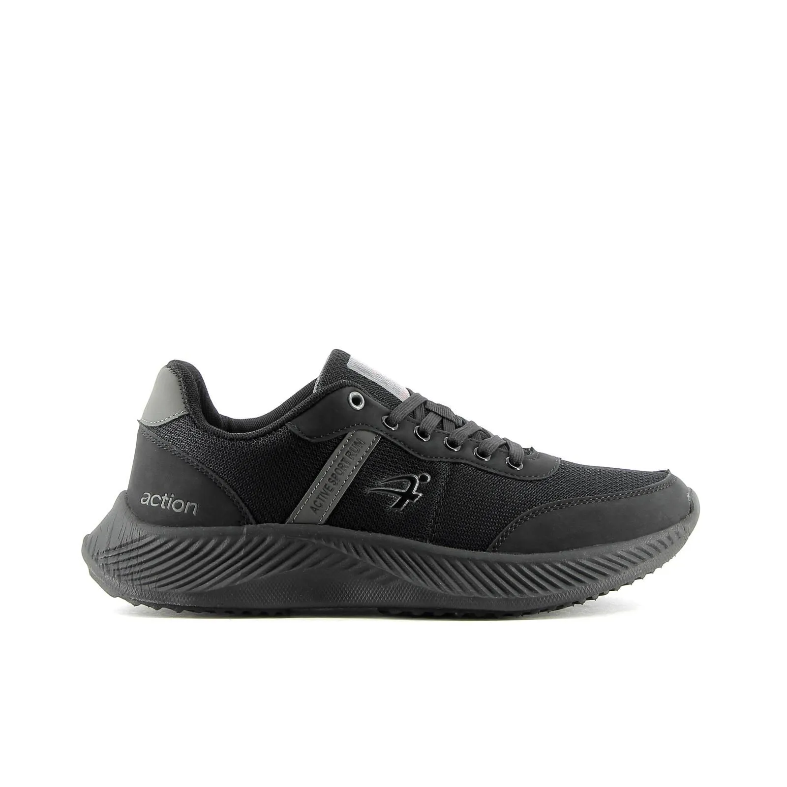 Sneakers uomo da running nere in tessuto