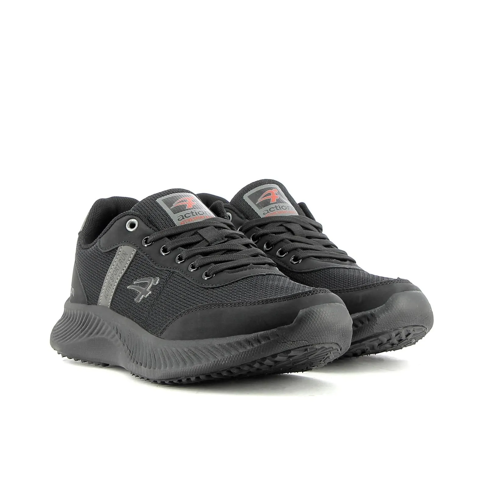 Sneakers uomo da running nere in tessuto