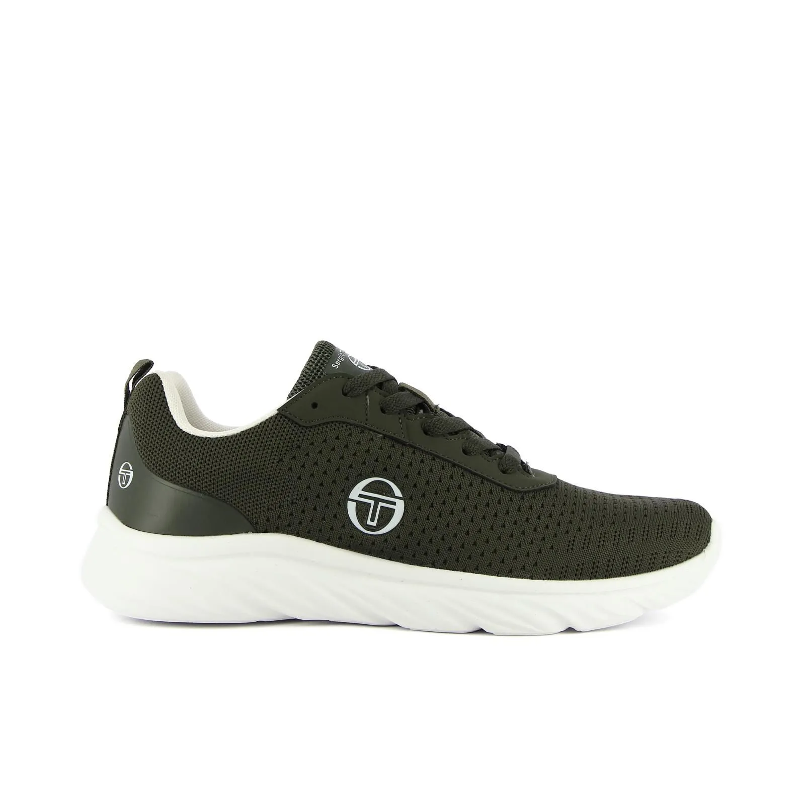 Sneakers uomo verdi da running con logo