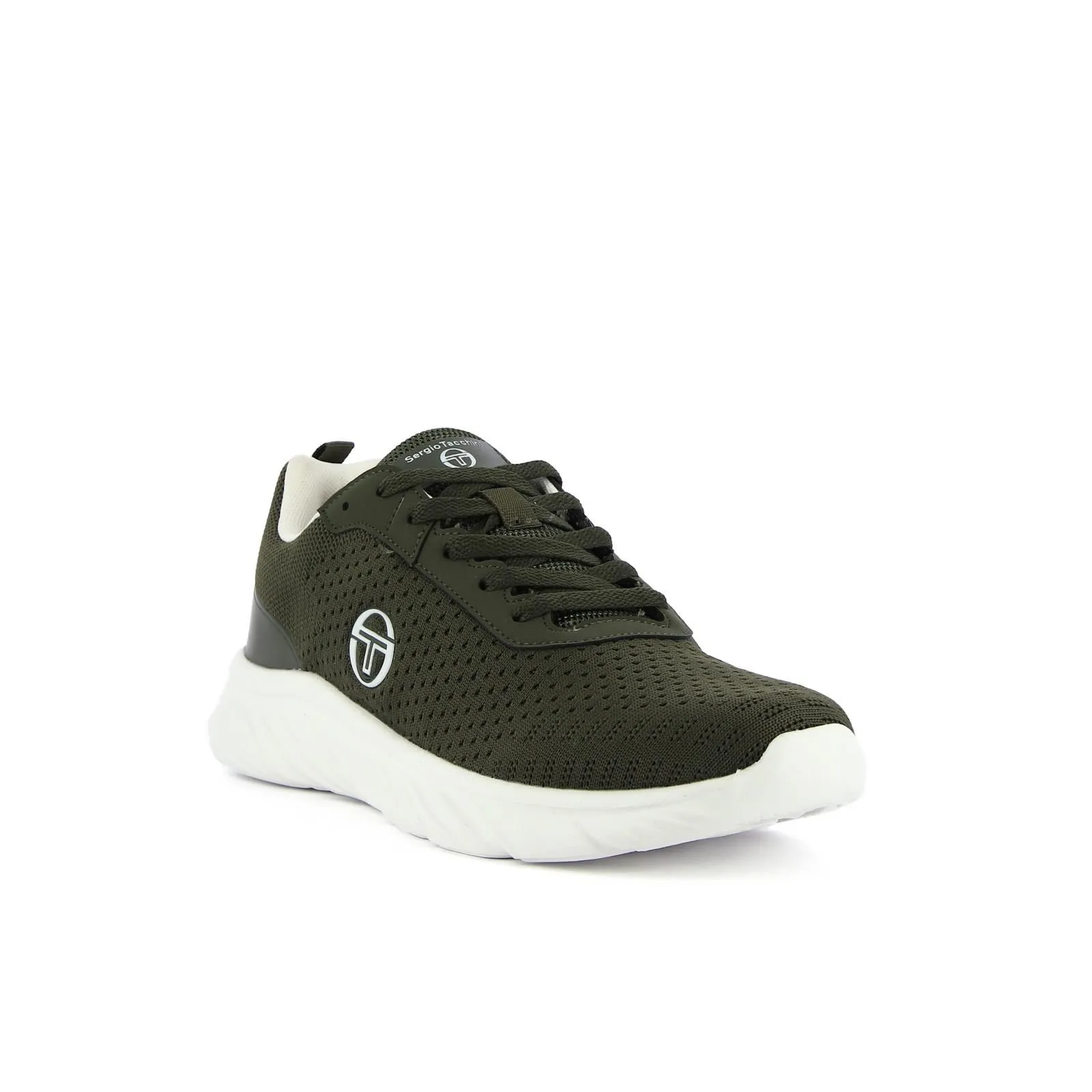 Sneakers uomo verdi da running con logo