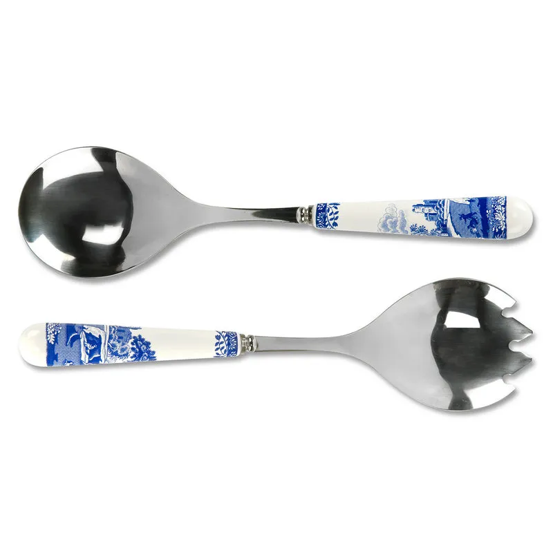 Spode blue Italian Coppia posate insalata 25 cm Blue Italian Portmerion