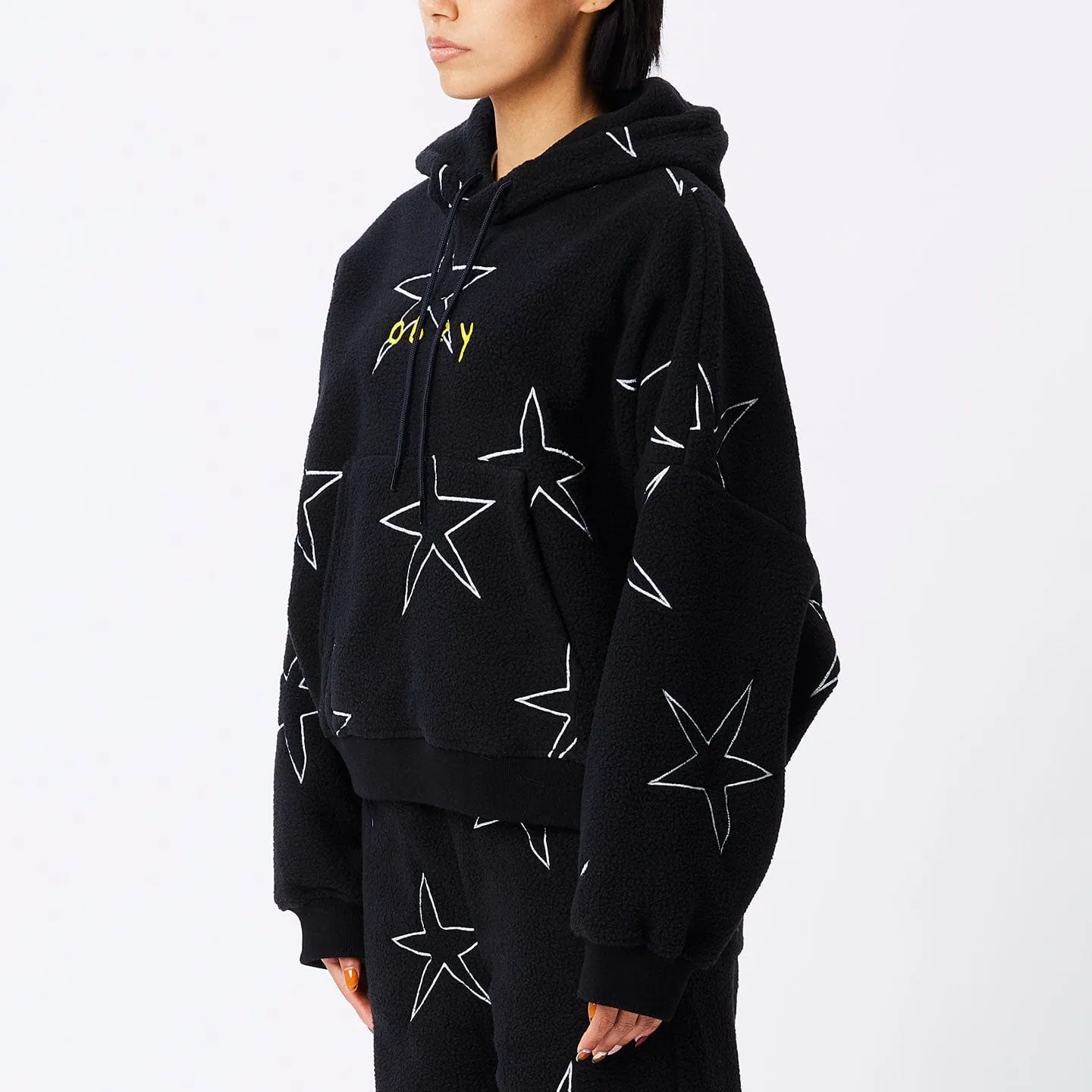 STARGAZE HOOD SPECIALTY FLEECE - BLACK