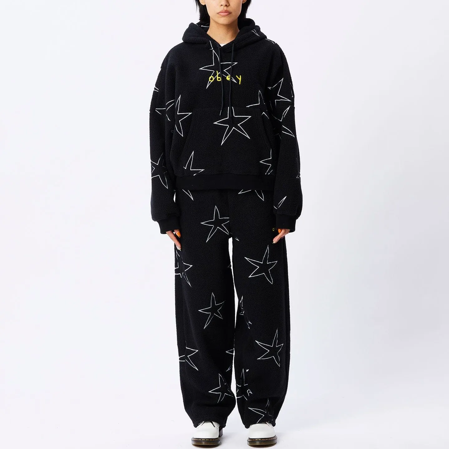 STARGAZE HOOD SPECIALTY FLEECE - BLACK