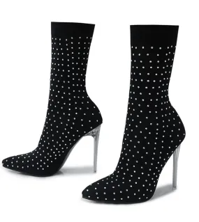 Stivaletti da donna 2022 Stivali con tacchi alti Stivali con bling fetish Donna 2022 2023