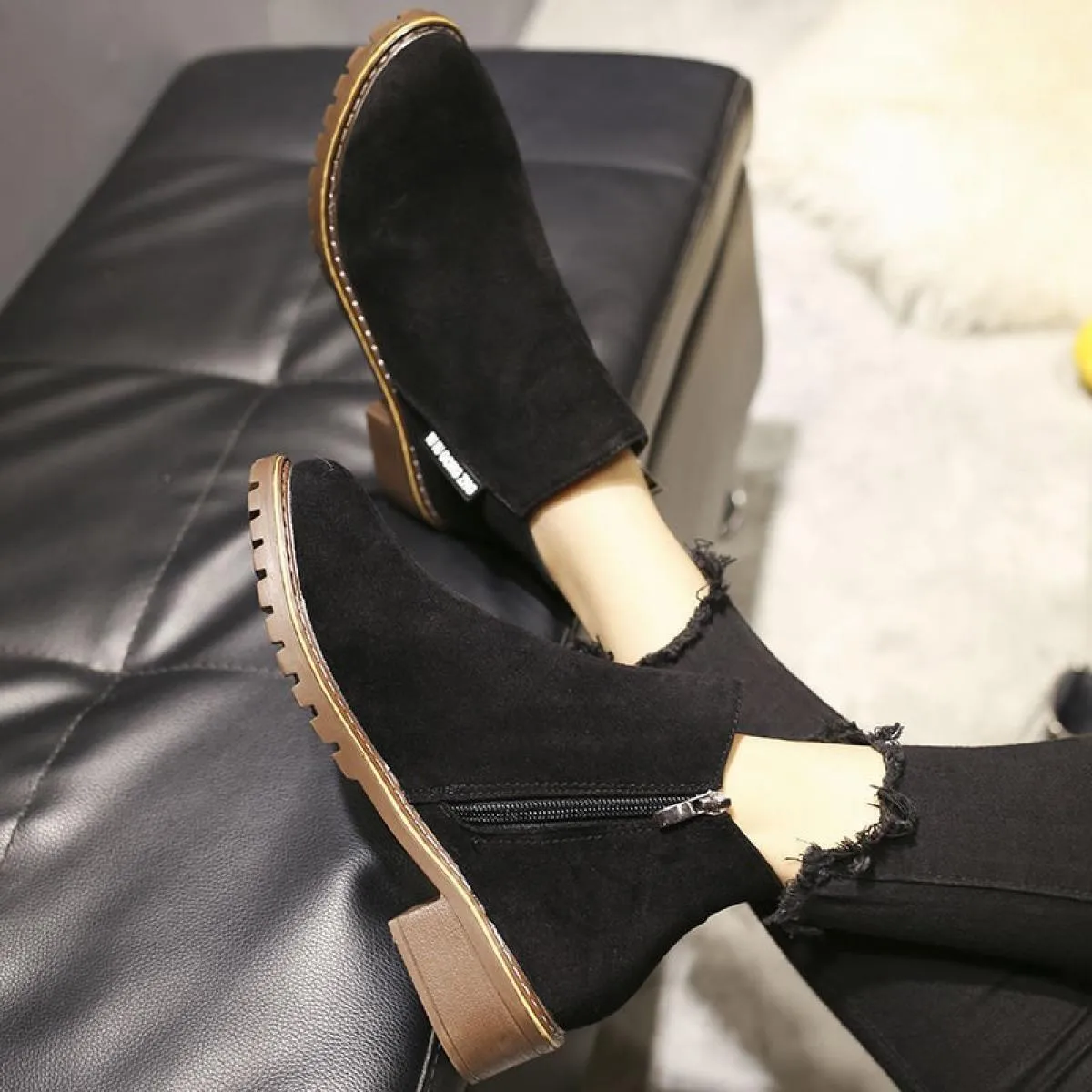 Stivaletti da moto Botas Scarpe con cerniera Stivali da donna Stivali da donna Stivali nuovi