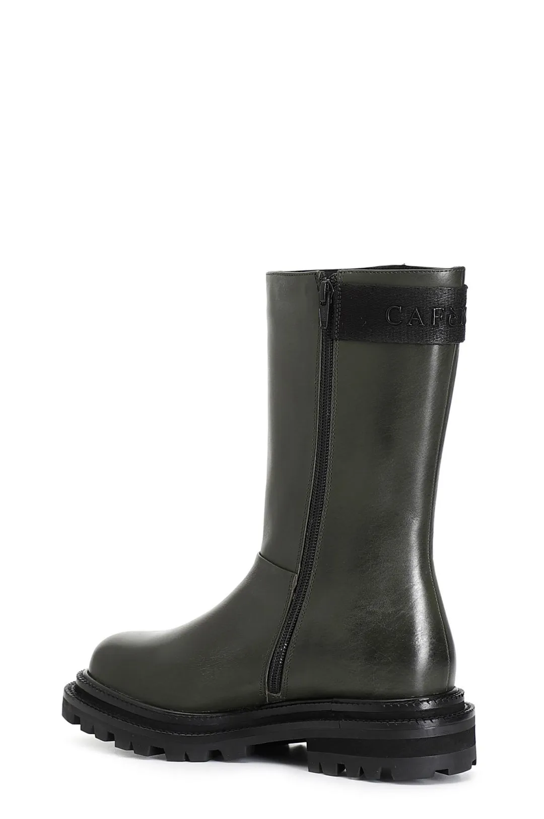 stivaletto donna in pelle verde