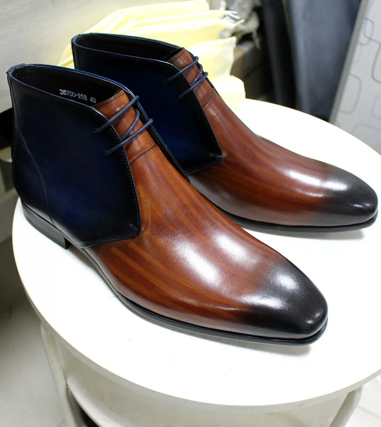 Stivali da uomo in vera pelle di lusso Stivaletti da uomo in vera pelle classici