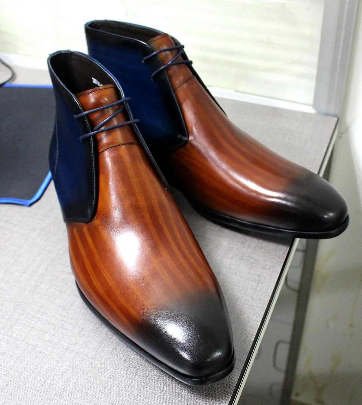Stivali da uomo in vera pelle di lusso Stivaletti da uomo in vera pelle classici