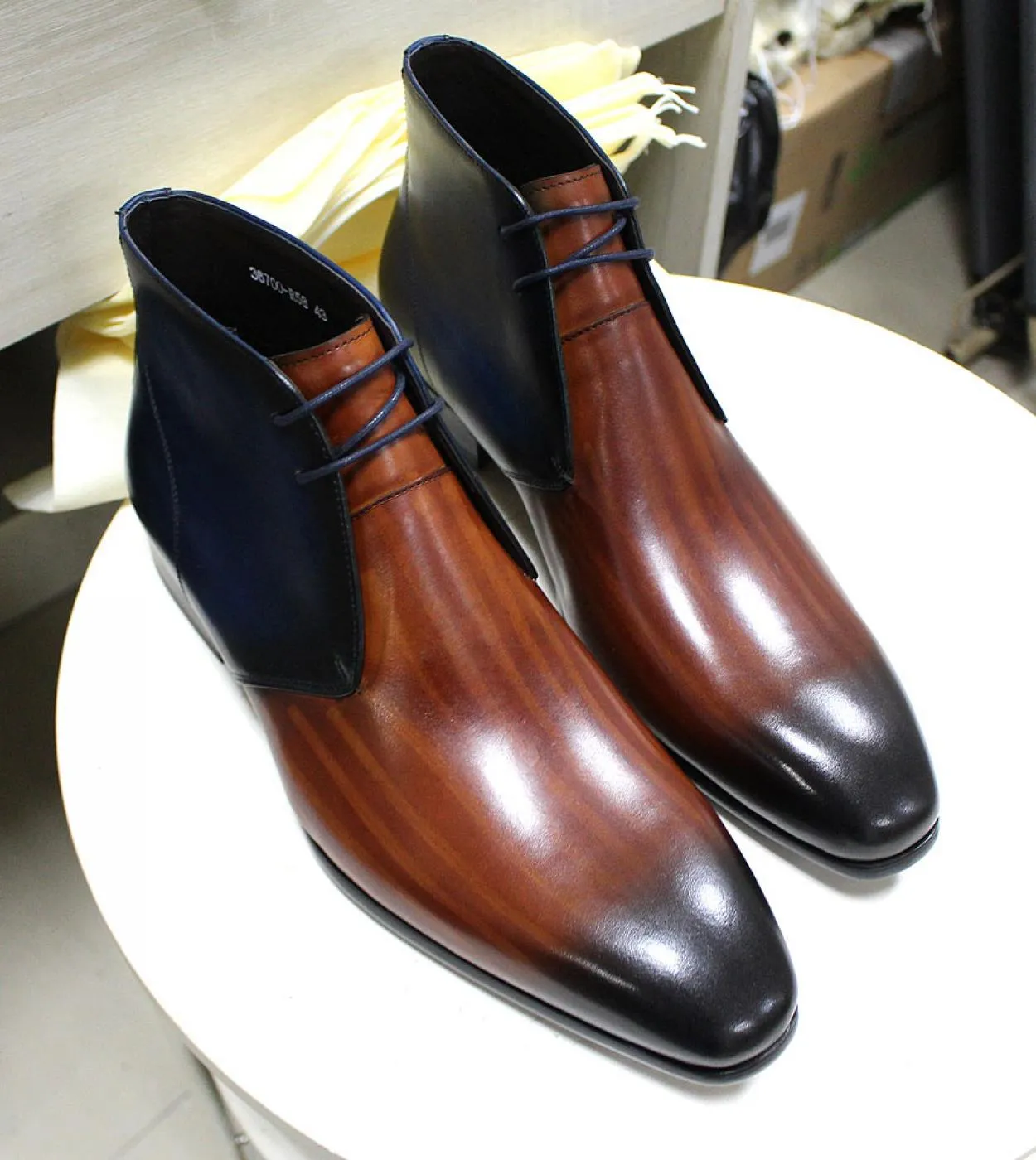 Stivali da uomo in vera pelle di lusso Stivaletti da uomo in vera pelle classici