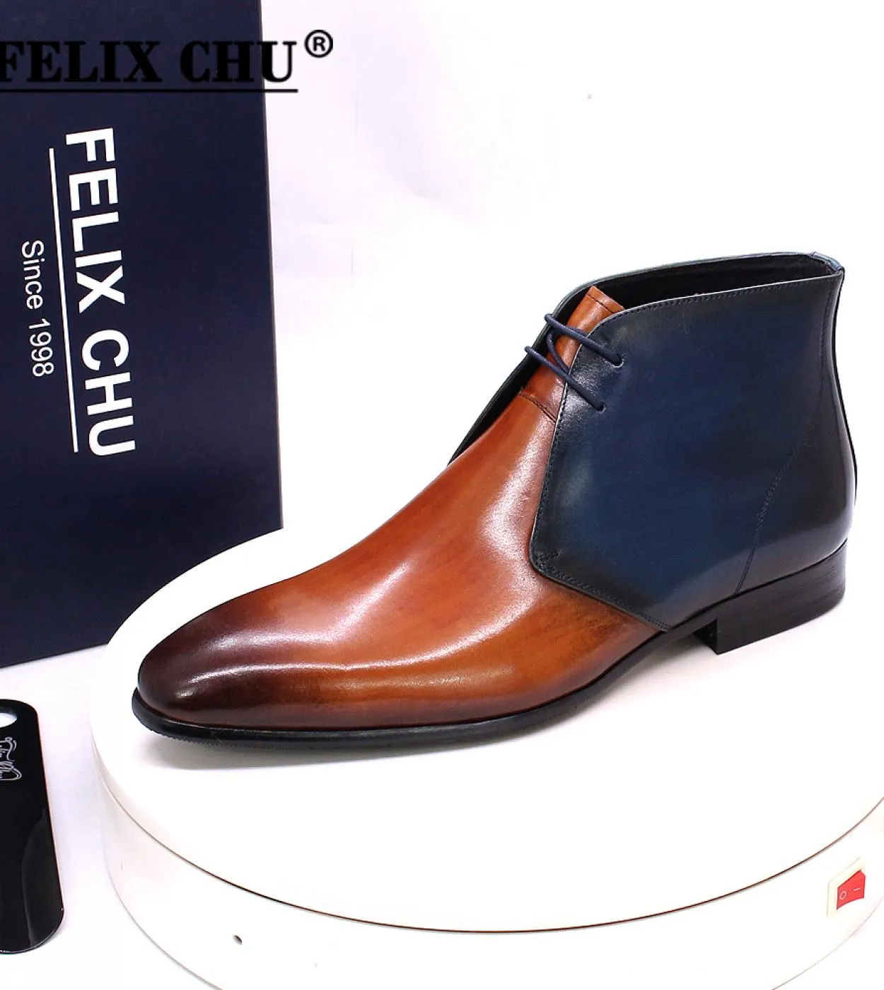 Stivali da uomo in vera pelle di lusso Stivaletti da uomo in vera pelle classici