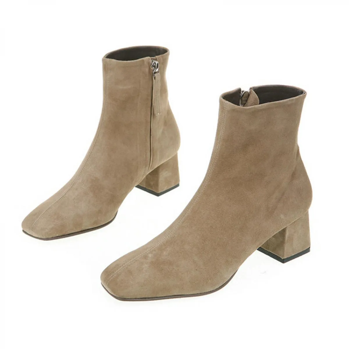 Stivali in pelle con punta quadrata Donna Stivaletti con punta quadrata Donna 2023 Nuovo autunno