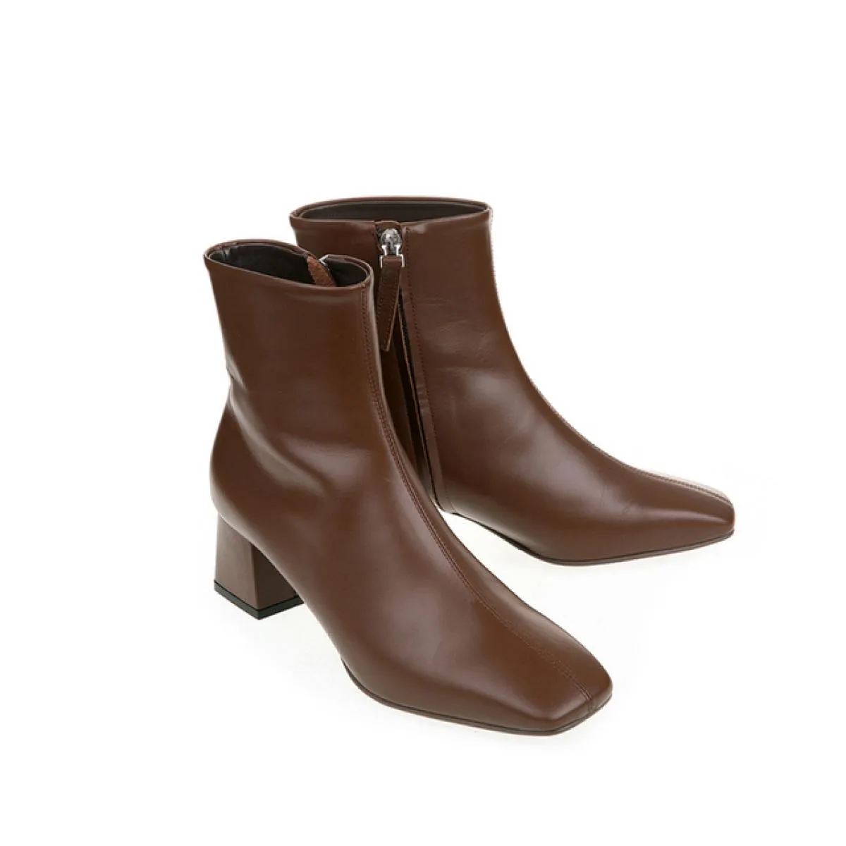 Stivali in pelle con punta quadrata Donna Stivaletti con punta quadrata Donna 2023 Nuovo autunno