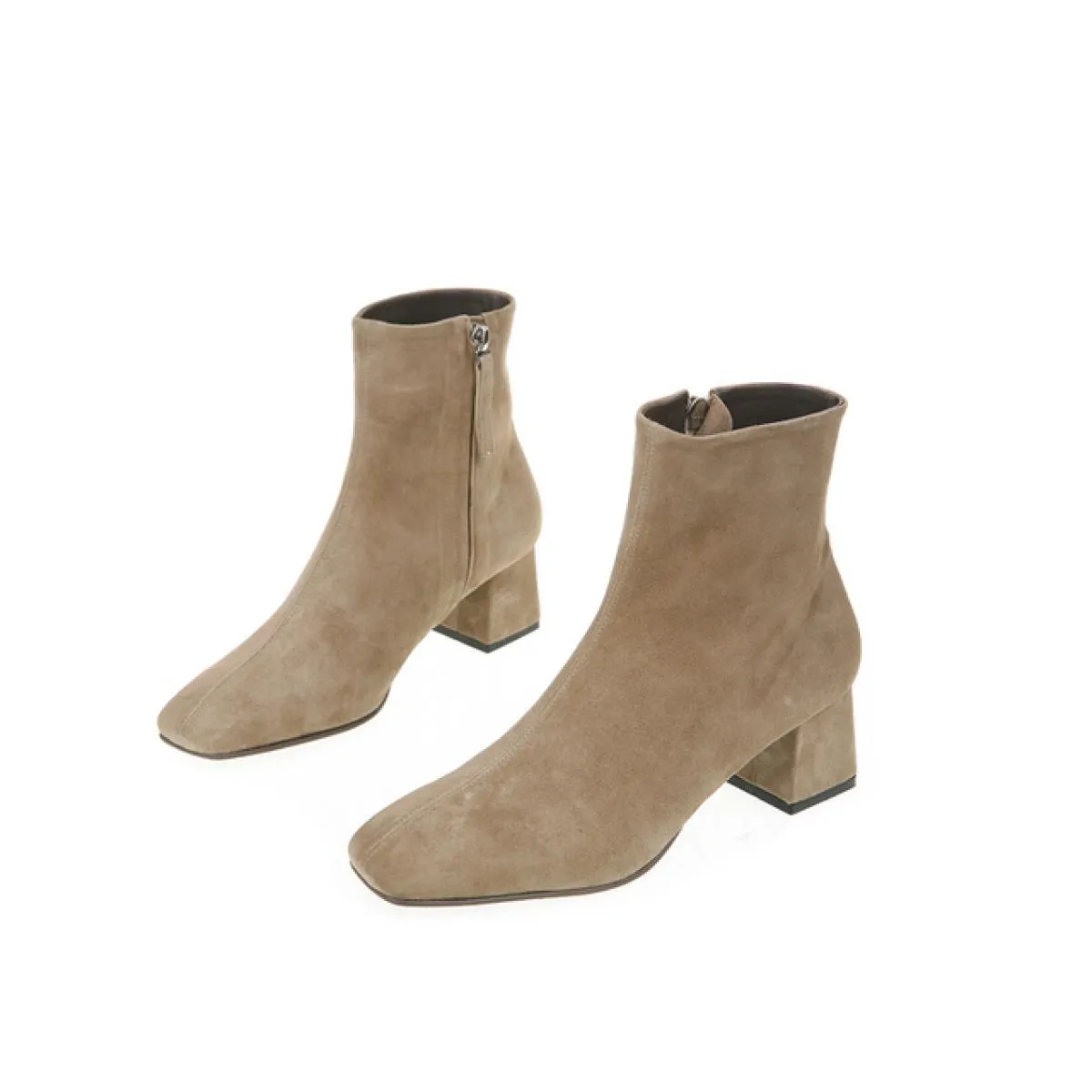 Stivali in pelle con punta quadrata Donna Stivaletti con punta quadrata Donna 2023 Nuovo autunno
