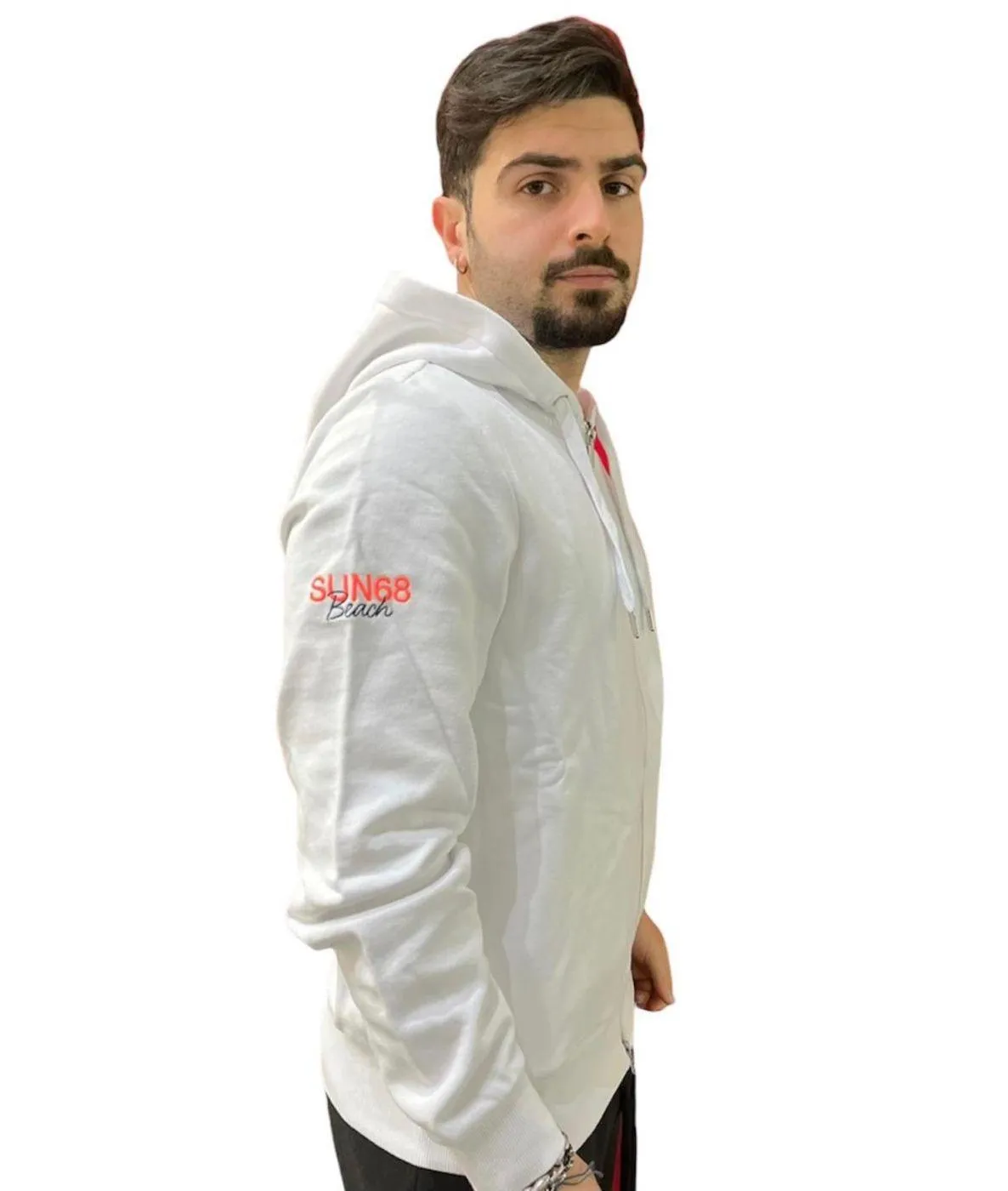 Sun 68  ---------    ------------  felpa hood sun68 beach logo cott.fl. non definito