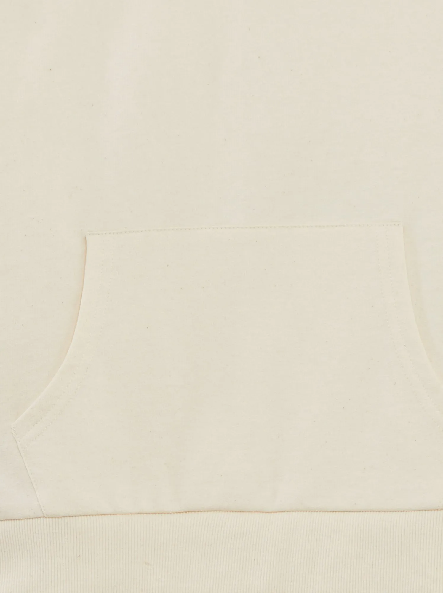 T-shirt spessa in cotone con tasca a marsupio - BIANCO