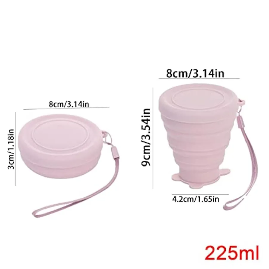 Tazze pieghevoli per viaggiare | Borraccia pieghevole in silicone riutilizzabile – Tazza da campeggio portatile espandibile con 